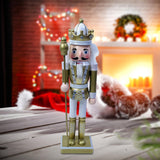 Maxbell 12" Nutcracker Figures Xmas Decor Figures Handmade Home Decor Golden Crown
