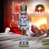 Maxbell 12" Nutcracker Figures Xmas Decor Figures Handmade Home Decor Golden Flat
