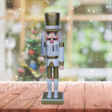 Maxbell 12" Nutcracker Figures Xmas Decor Figures Handmade Home Decor Golden Flat