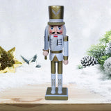 Maxbell 12" Nutcracker Figures Xmas Decor Figures Handmade Home Decor Golden Flat