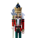 Maxbell Wooden Nutcracker Figurine Photography Props Christmas Ornament Traditional Style B