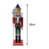 Maxbell Wooden Nutcracker Figurine Photography Props Christmas Ornament Traditional Style B