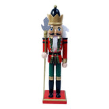 Maxbell Wooden Nutcracker Figurine Photography Props Christmas Ornament Traditional Style B