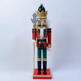 Maxbell Wooden Nutcracker Figurine Photography Props Christmas Ornament Traditional Style B