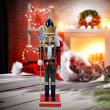 Maxbell Wooden Nutcracker Figurine Photography Props Christmas Ornament Traditional Style B