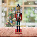 Maxbell Wooden Nutcracker Figurine Photography Props Christmas Ornament Traditional Style B