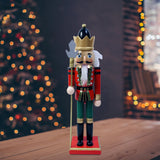Maxbell Wooden Nutcracker Figurine Photography Props Christmas Ornament Traditional Style B