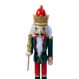 Maxbell Wooden Nutcracker Figurine Photography Props Christmas Ornament Traditional Style C
