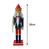 Maxbell Wooden Nutcracker Figurine Photography Props Christmas Ornament Traditional Style C