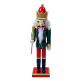 Maxbell Wooden Nutcracker Figurine Photography Props Christmas Ornament Traditional Style C