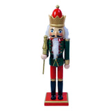 Maxbell Wooden Nutcracker Figurine Photography Props Christmas Ornament Traditional Style C