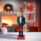 Maxbell Wooden Nutcracker Figurine Photography Props Christmas Ornament Traditional Style C
