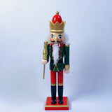 Maxbell Wooden Nutcracker Figurine Photography Props Christmas Ornament Traditional Style C