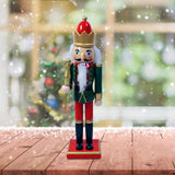 Maxbell Wooden Nutcracker Figurine Photography Props Christmas Ornament Traditional Style C