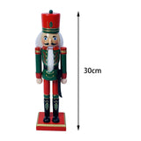 Maxbell Wooden Nutcracker Figurine Photography Props Christmas Ornament Traditional Style D