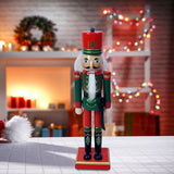 Maxbell Wooden Nutcracker Figurine Photography Props Christmas Ornament Traditional Style D