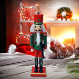 Maxbell Wooden Nutcracker Figurine Photography Props Christmas Ornament Traditional Style D