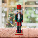 Maxbell Wooden Nutcracker Figurine Photography Props Christmas Ornament Traditional Style D