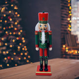 Maxbell Wooden Nutcracker Figurine Photography Props Christmas Ornament Traditional Style D