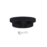 Maxbell 360° Rotation Turntable USB Non Slip for Electronic Products Watches Jewelry Black