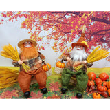 Maxbell Figures Santa Statues and Figurines for Collectible Figurines straw hat old man