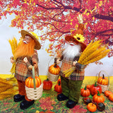 Maxbell Figures Santa Statues and Figurines for Collectible Figurines straw hat old man