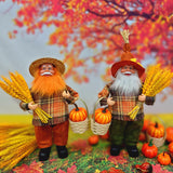 Maxbell Figures Santa Statues and Figurines for Collectible Figurines straw hat old man