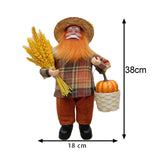 Maxbell Figures Santa Statues and Figurines for Collectible Figurines straw hat old man