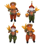 Maxbell Figures Santa Statues and Figurines for Collectible Figurines straw hat old man