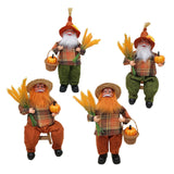 Maxbell Figures Santa Statues and Figurines for Collectible Figurines straw hat old man