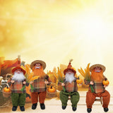 Maxbell Figures Santa Statues and Figurines for Collectible Figurines straw hat old man