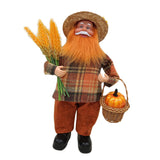 Maxbell Figures Santa Statues and Figurines for Collectible Figurines straw hat old man