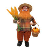 Maxbell Figures Santa Statues and Figurines for Collectible Figurines straw hat old man