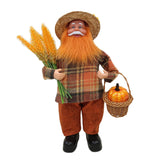 Maxbell Figures Santa Statues and Figurines for Collectible Figurines straw hat old man