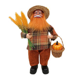 Maxbell Figures Santa Statues and Figurines for Collectible Figurines straw hat old man