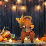Maxbell Figures Santa Statues and Figurines for Collectible Figurines sitting orange