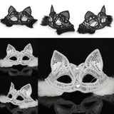 Maxbell Luxury Masquerade Ball Mask Cosplay Costume Lace Masks Girls Dress Up White With Hair