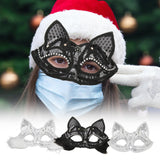 Maxbell Luxury Masquerade Ball Mask Cosplay Costume Lace Masks Girls Dress Up White With Hair