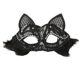 Maxbell Luxury Masquerade Ball Mask Cosplay Costume Lace Masks Girls Dress Up Black With Hair