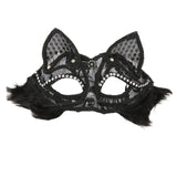 Maxbell Luxury Masquerade Ball Mask Cosplay Costume Lace Masks Girls Dress Up Black With Hair