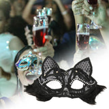 Maxbell Luxury Masquerade Ball Mask Cosplay Costume Lace Masks Girls Dress Up Black With Hair