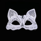 Maxbell Luxury Masquerade Ball Mask Cosplay Costume Lace Masks Girls Dress Up White Without Hair