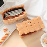 Maxbell Biscuit Shape Pencil Case Pen Bag Multi Purpose for Children Birthday Gift