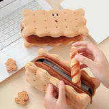 Maxbell Biscuit Shape Pencil Case Pen Bag Multi Purpose for Children Birthday Gift