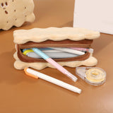 Maxbell Biscuit Shape Pencil Case Pen Bag Multi Purpose for Children Birthday Gift