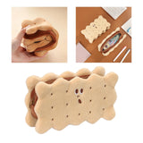 Maxbell Biscuit Shape Pencil Case Pen Bag Multi Purpose for Children Birthday Gift