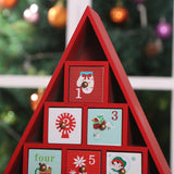 Maxbell Wooden Advent Calendar with Storage Drawers Fillable for Xmas Holiday Decor