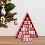 Maxbell Wooden Advent Calendar with Storage Drawers Fillable for Xmas Holiday Decor