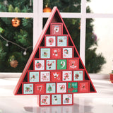 Maxbell Wooden Advent Calendar with Storage Drawers Fillable for Xmas Holiday Decor