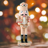 Maxbell Nutcracker Ornament Christmas Nutcracker Figures for Collectible Kids Gifts Light Pink